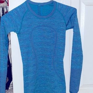 lululemon swiftly tech blue long sleeve
